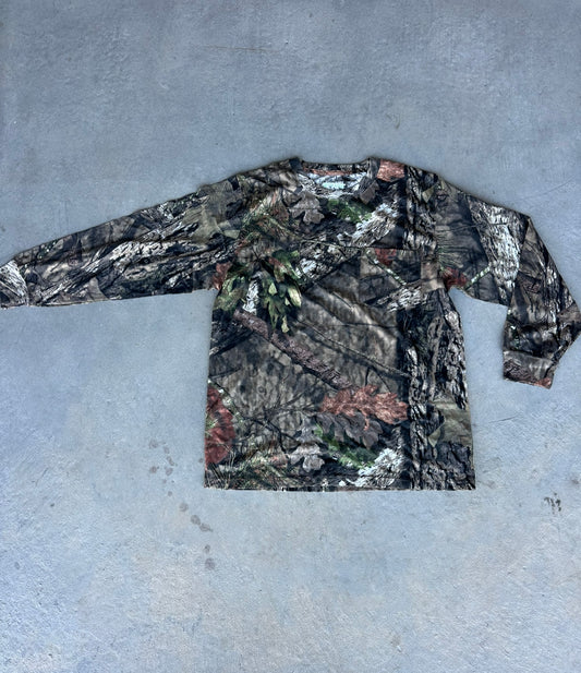 Long Sleeve Mossy Oak Camo T Shirt XL